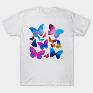 Abstract Multicolours butterflies T-Shirt